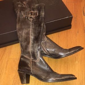 Milan Brown Rustic Boots size 10